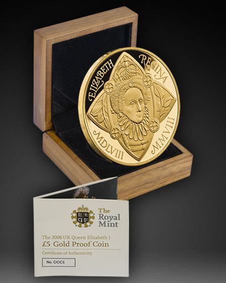 2008 Gold Proof £5